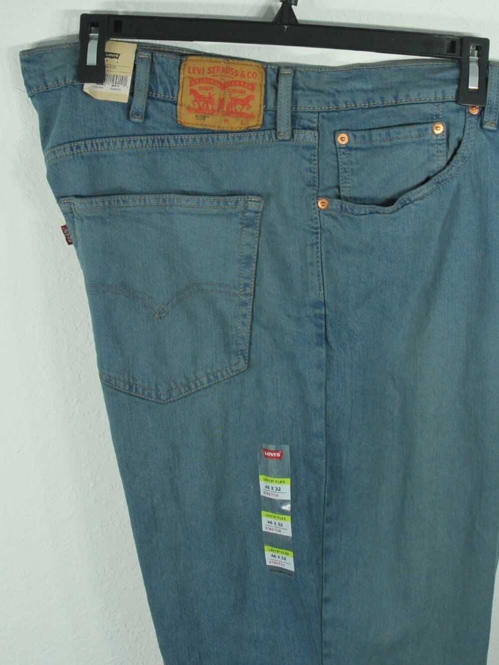 Levi's Flex 559 Men's Jeans 46 x 32 Stretch Denim Blue Stone NWT